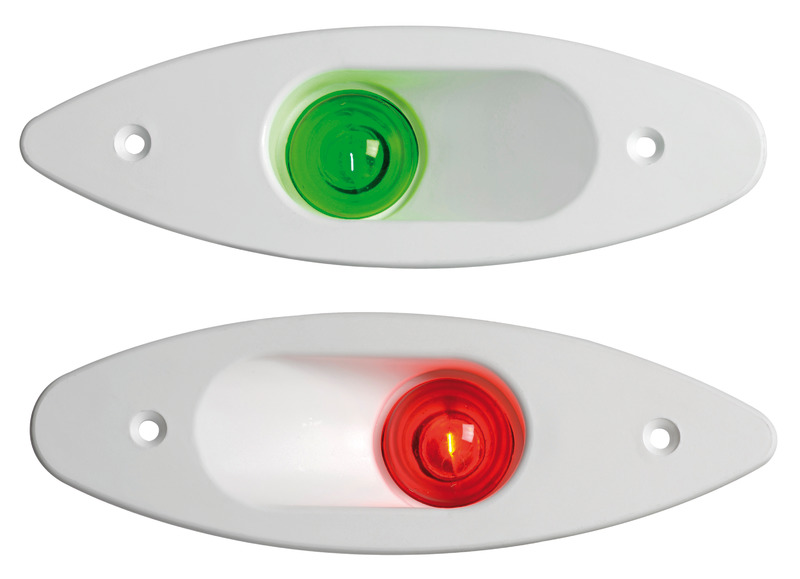 Luce laterale in ABS per l'installazione verde/nero