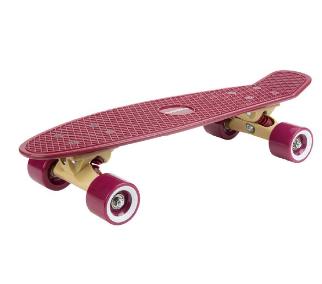 Hudora Skateboard Retro Curve (burgundy, 57cm × 15cm)