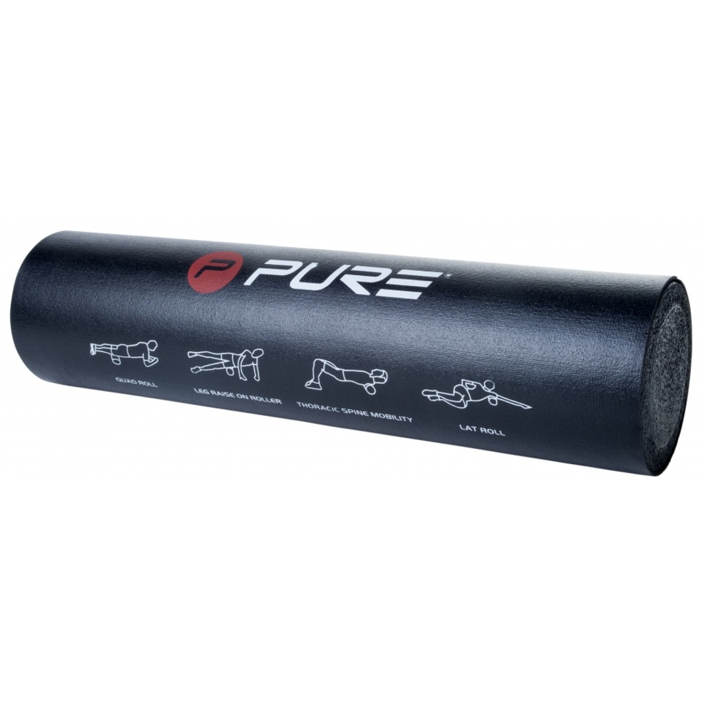 Pure2improve Fitness-Roller (Schwarz/Rot/Weiss, 60cm × 15cm)
