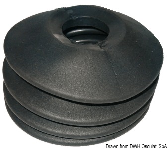 Rubber bellows for trailer coupling
