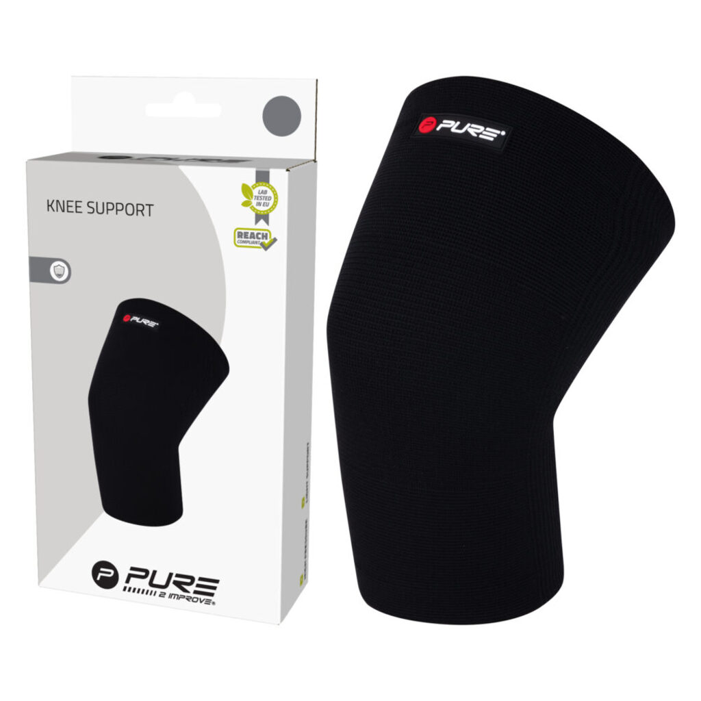Pure2improve Knee Support (Black, 50cm × 19.7cm, XL)
