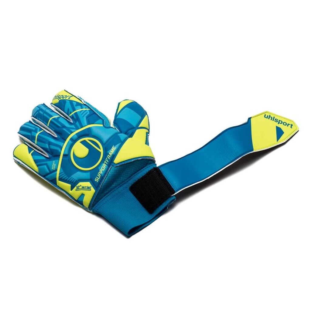 Uhlsport Mens Goalkeeper Gloves Radar Control Soft SF (blue/yellow, 11)