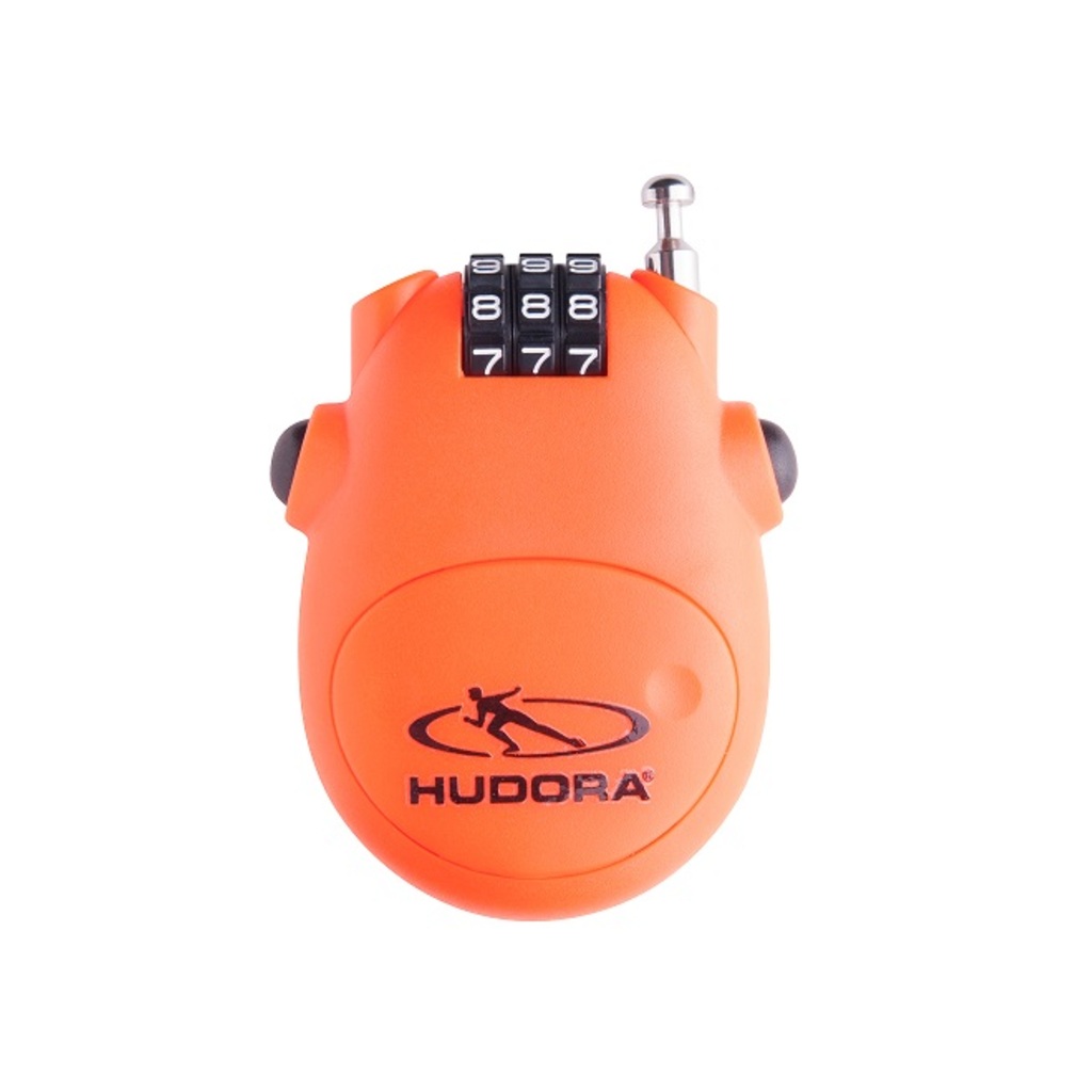 Hudora Cable Lock (Orange, 7.0cm × 6.0cm × 2.0cm, 0.05kg)