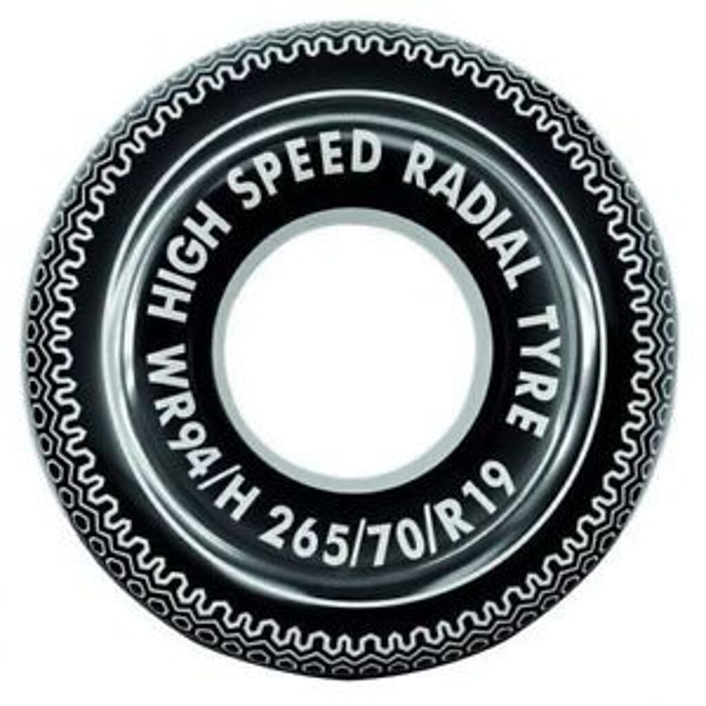 Jilong Schwimmring Radialreifen 35 Zoll Optik (schwarz weiss, 90cm, 0.27kg)