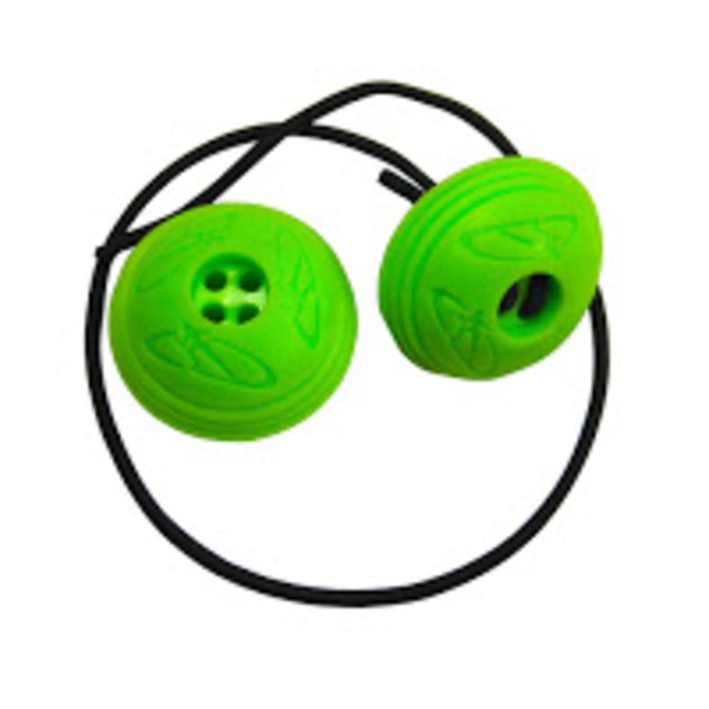 Hudora 2 handlebar caps, solid rubber incl. rubber (neon-green)