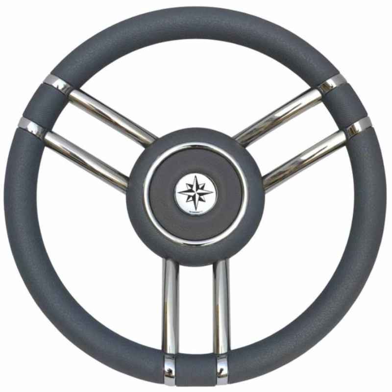 Apollo steering wheel VA-steel+polyurethane Ø350mm grey