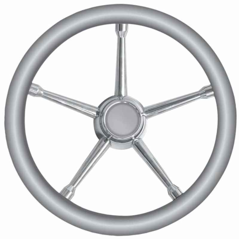 A Steering wheel polyurethane soft grey/VA steel 350mm