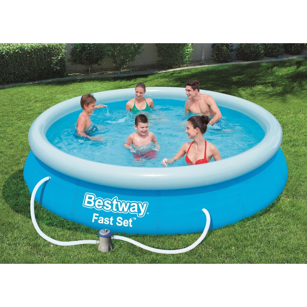 Bestway Fast Set Pool 366x76 cm with Pump (Blue)