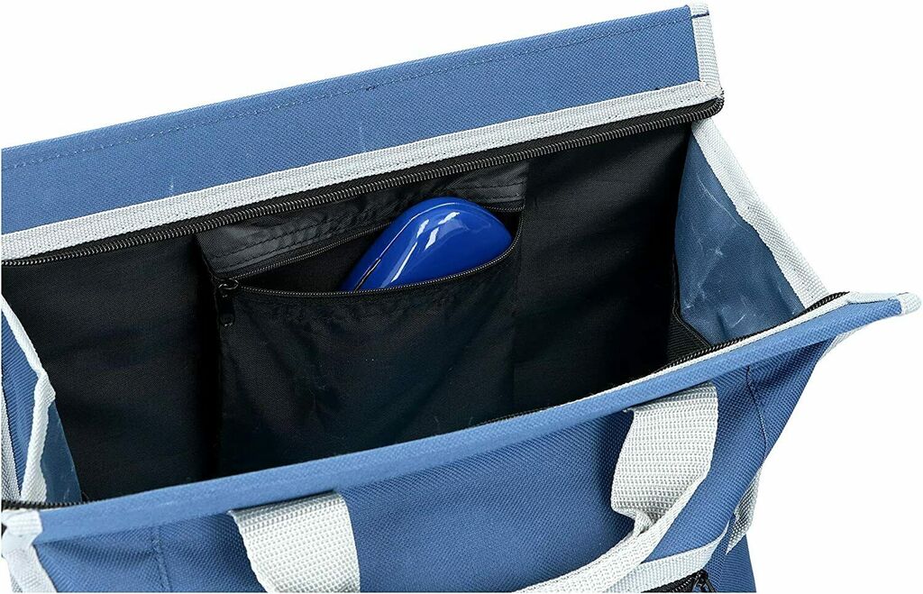 Dunlop Fahrradeinkaufstasche (blau, 35cm × 14cm × 42cm, 0.833kg)
