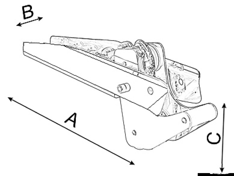 Bilanciere a rullo per prua leggera VA in acciaio lucidato 15kg 400mm