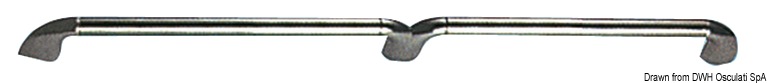 Handrail centre piece, chrome-plated brass 30x30 mm