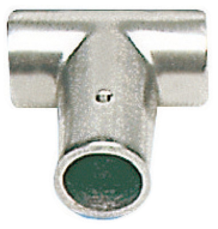 Base di collegamento del supporto della ringhiera, rotonda a 90° 25 mm