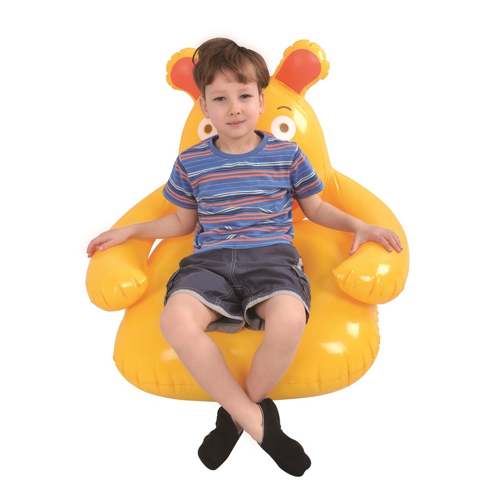 Jilong Sitz-Sofa Bär (orange, 78cm × 68cm × 68cm, 0.53kg)