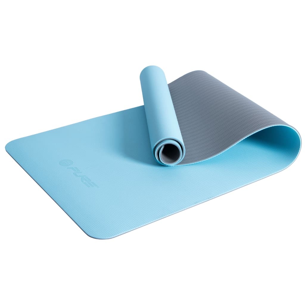 Pure2improve Yoga Matte TPE (hellblau, 173cm × 58cm × 0.6cm)
