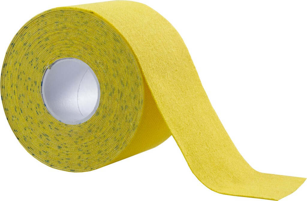 Pure2improve Kinesiologisches Tape (gelb, 500cm × 5cm, 2 Stk.)