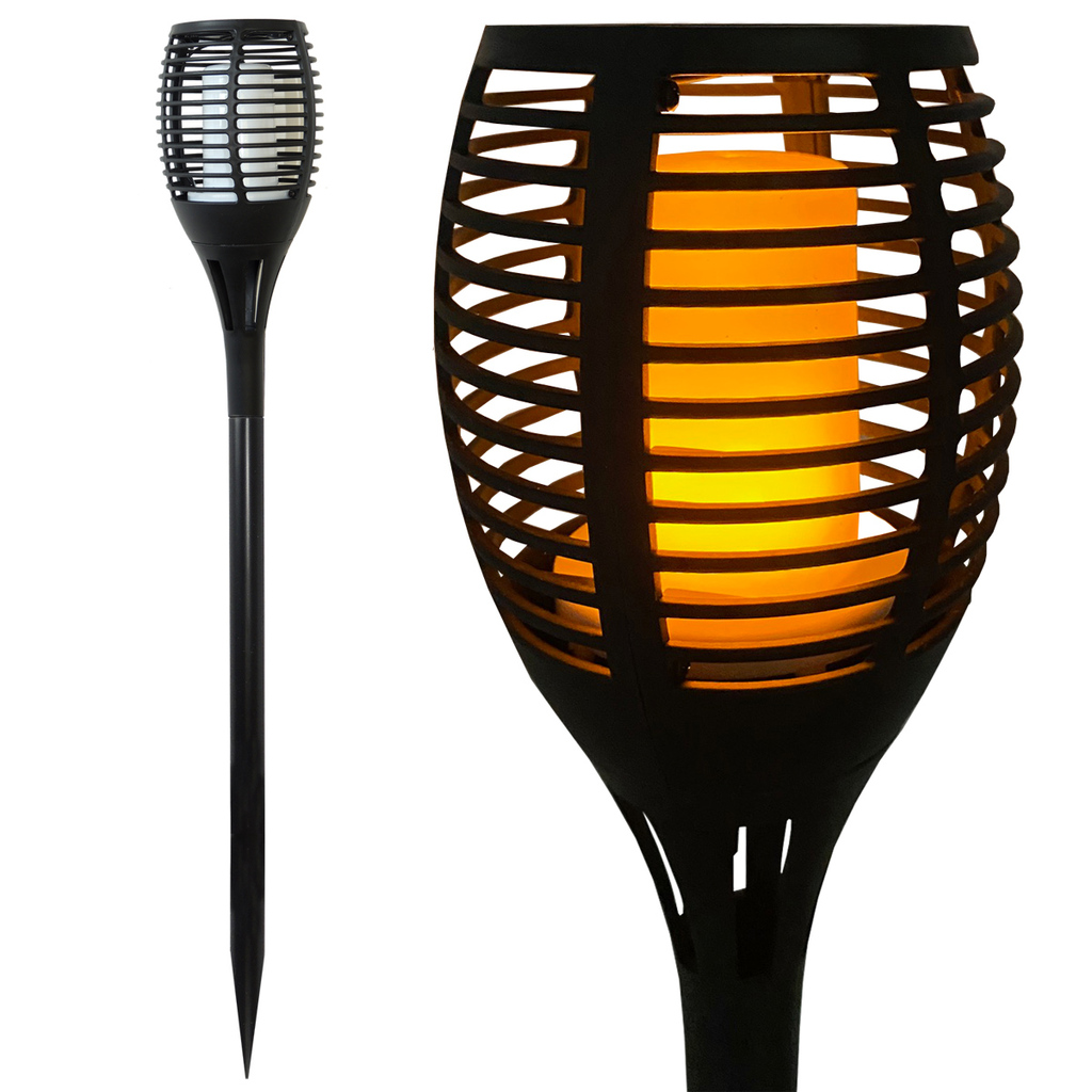 Grundig Solarlampe "Flame" (schwarz, 9cm × 59cm, 208g)
