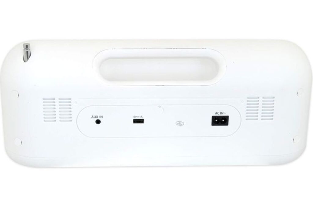 Altoparlante stereo Bluetooth AEG (bianco grigio, 40 cm × 15,7 cm × 11 cm)