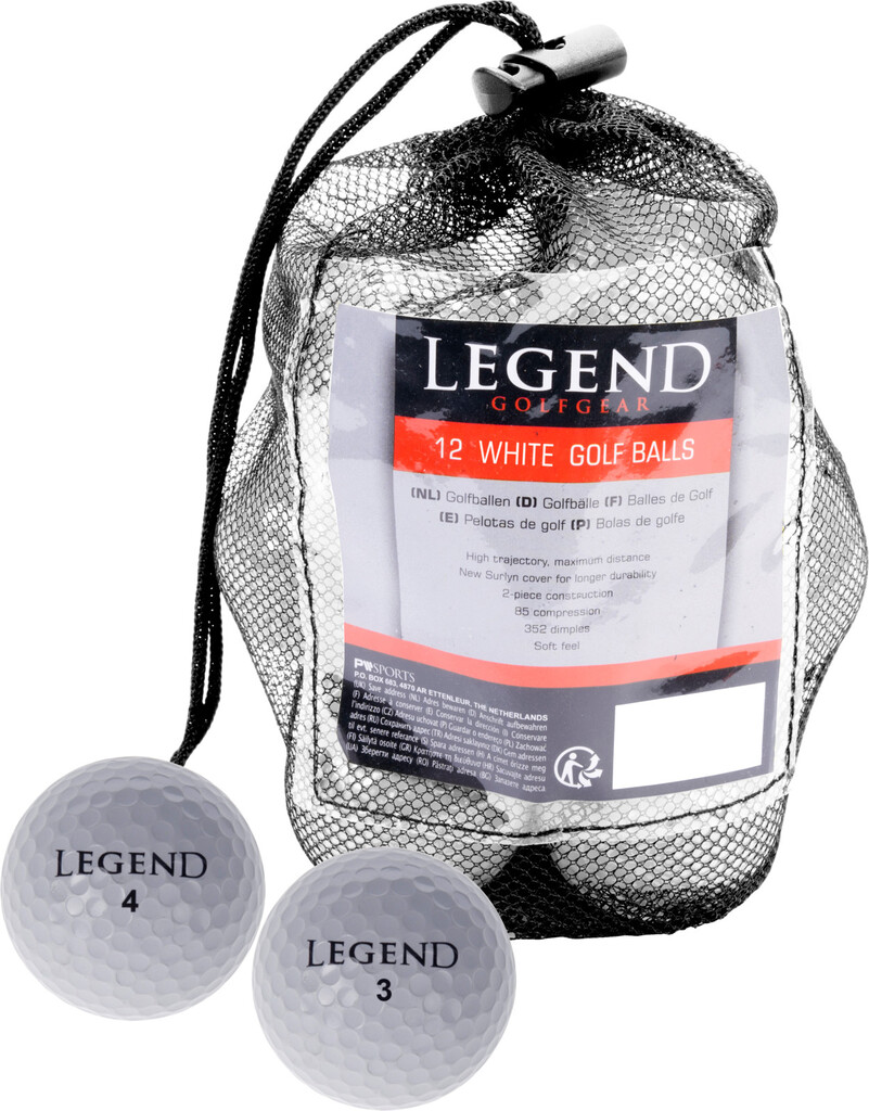 Legend Distanz-Golfbälle, 12 Stk. (weiss)