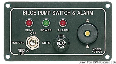 Control panel for bilge pumps + alarm