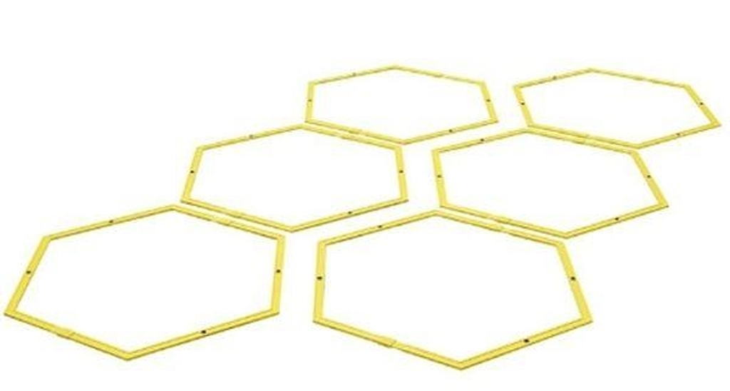 Anneaux d'entraînement Dunlop 6 pcs (jaune, 6.5cm × 57.5cm, pliable)