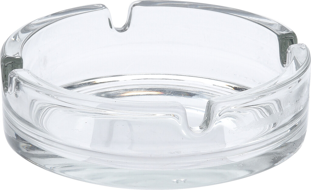 CHAMP Glas-Aschenbecher (transparent, ⌀10cm × 3.5cm)