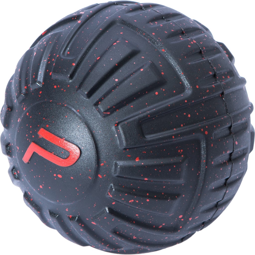 Pure2improve Massageball für die Muskulatur (Schwarz/Rot, ⌀12.4cm)