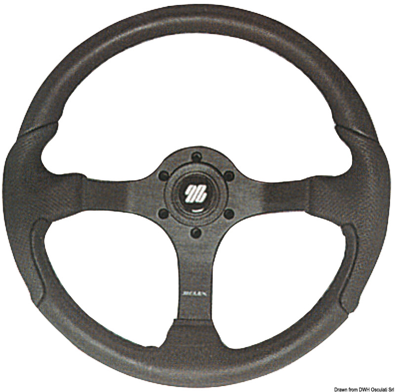 ULTRAFLEX steering wheel Nisida/Spargi black 350 mm
