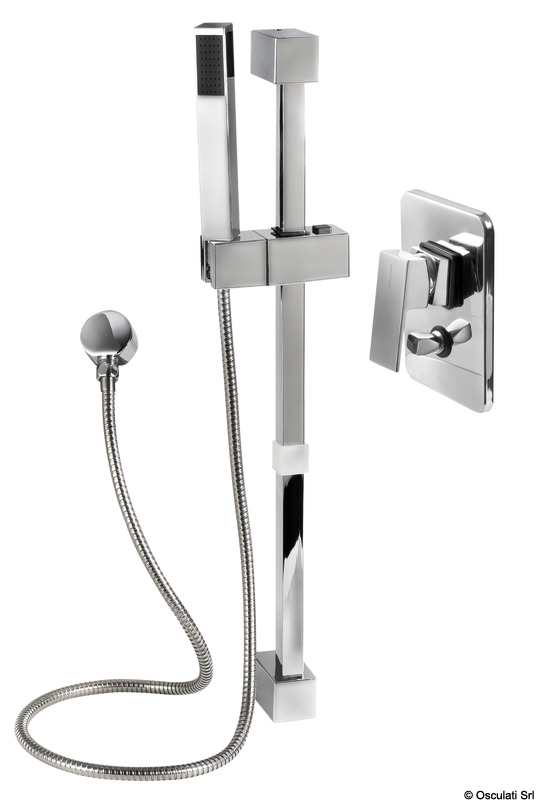 Square shower bar w. tap