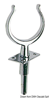 Brass oarlock, chrome-plated 14 mm