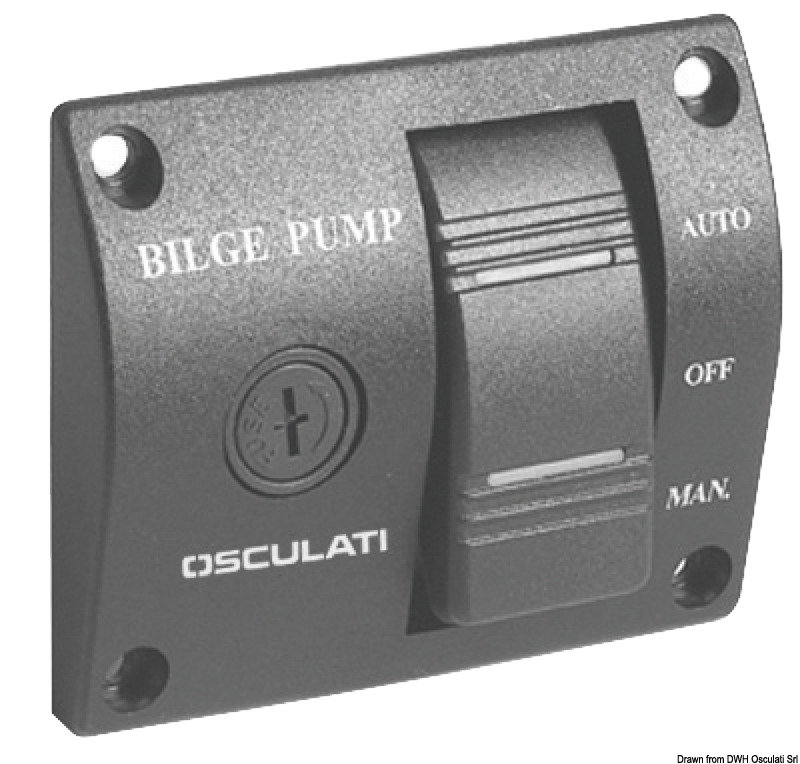 Control panel for bilge pumps 12 V