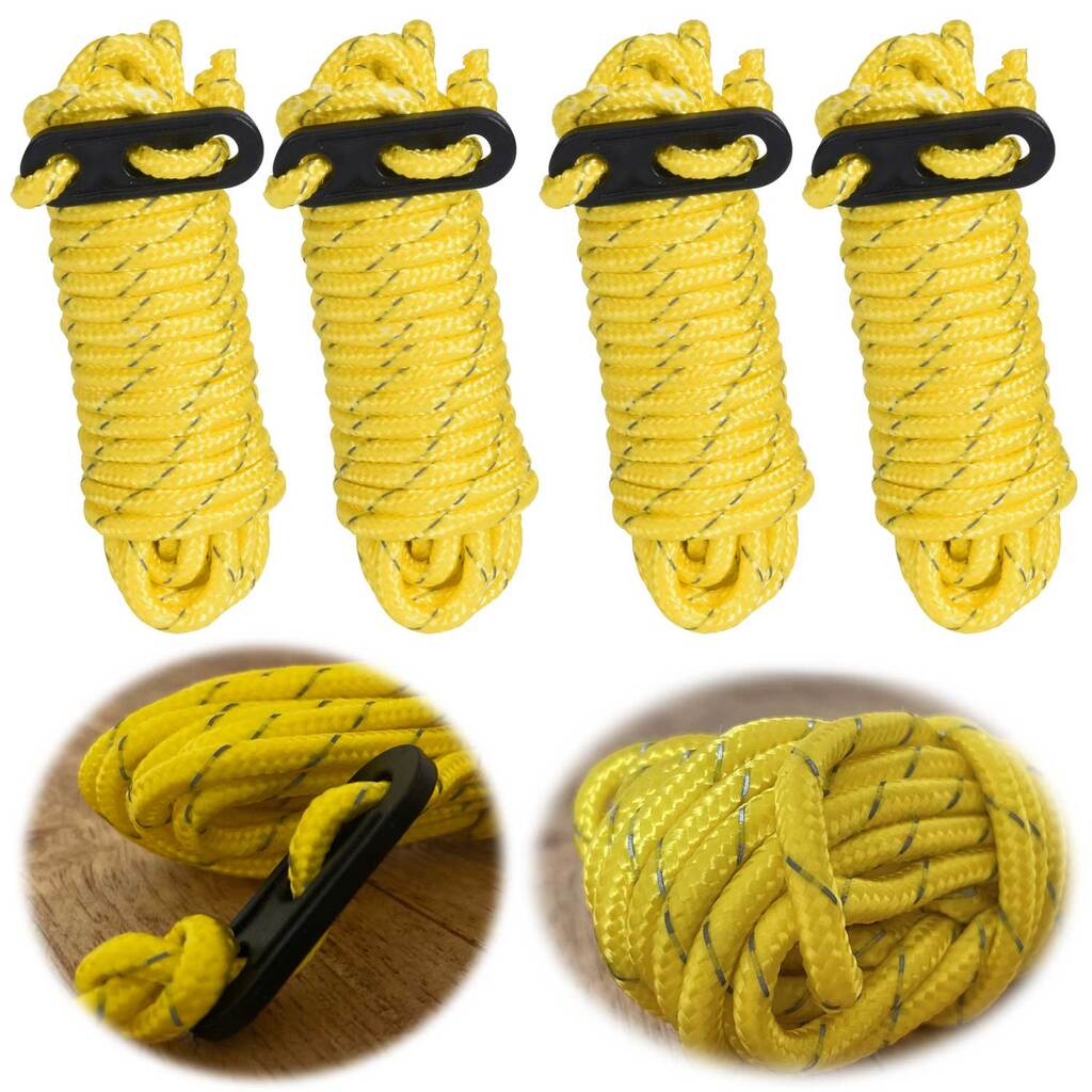 Corda per tende Redcliffs, 4 pezzi (giallo, ⌀0,4cm × 380cm, 4 pezzi)