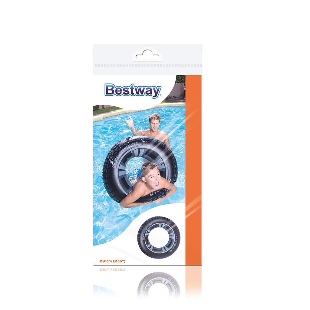 Bestway Swim Ring "Tyre" (black, ⌀91cm, 94x94x24cm)