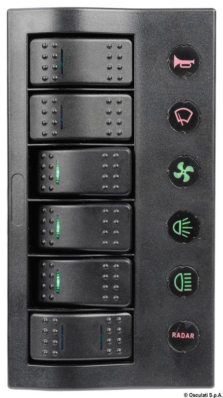PCP control panel Compact w. 6 switches