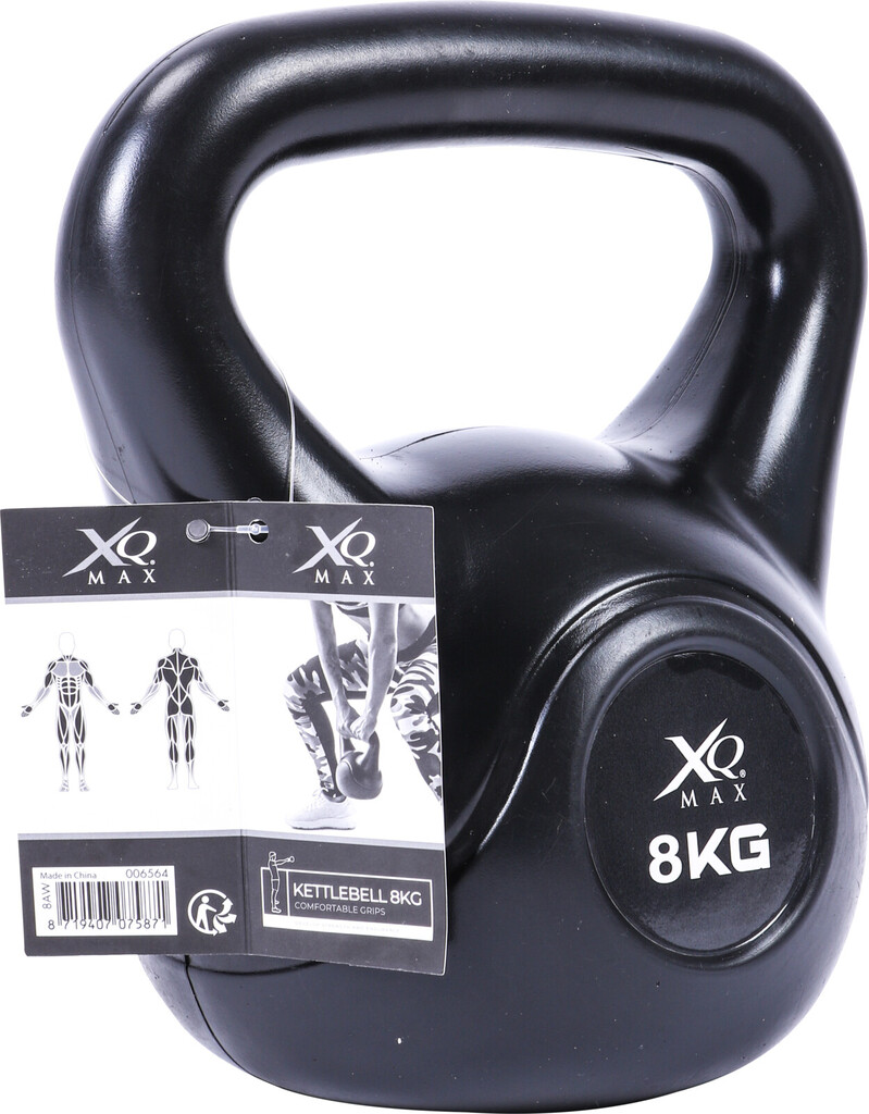 XQ Max Zement Kettlebell 8kg (schwarz)