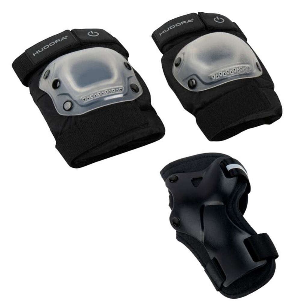 Hudora Protectors LED (black, 0.6kg, L)