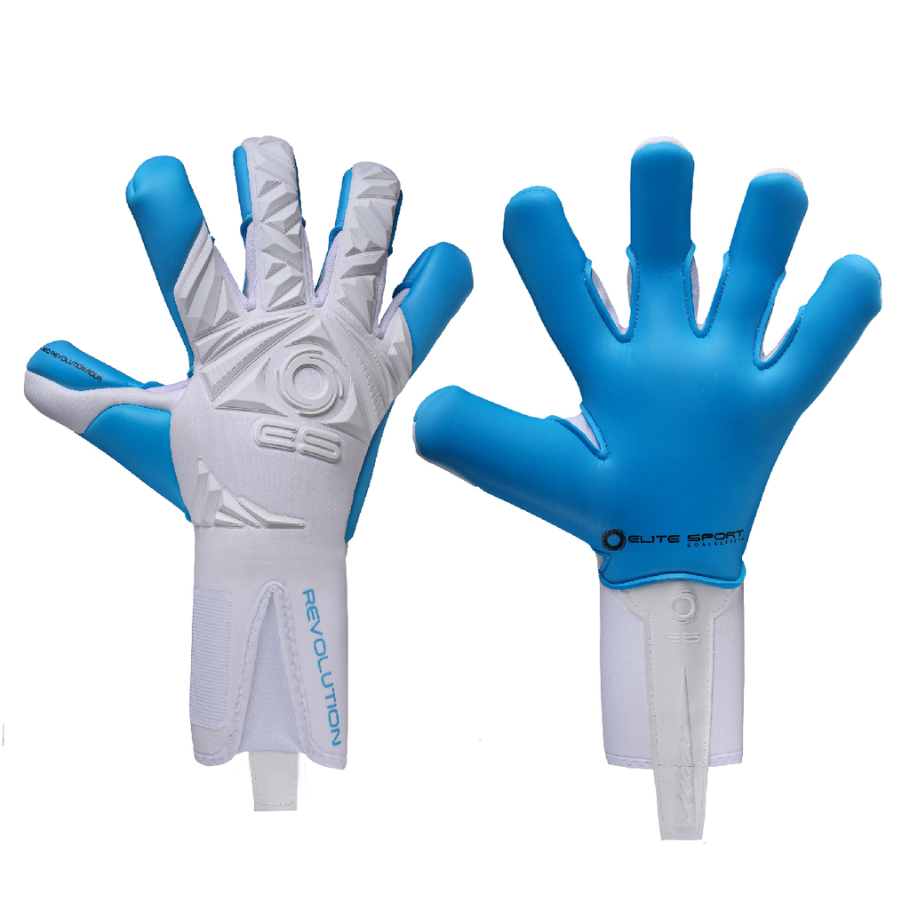 Elite Goalkeeper Gloves Neo Revolution Aqua (blue white, 9)