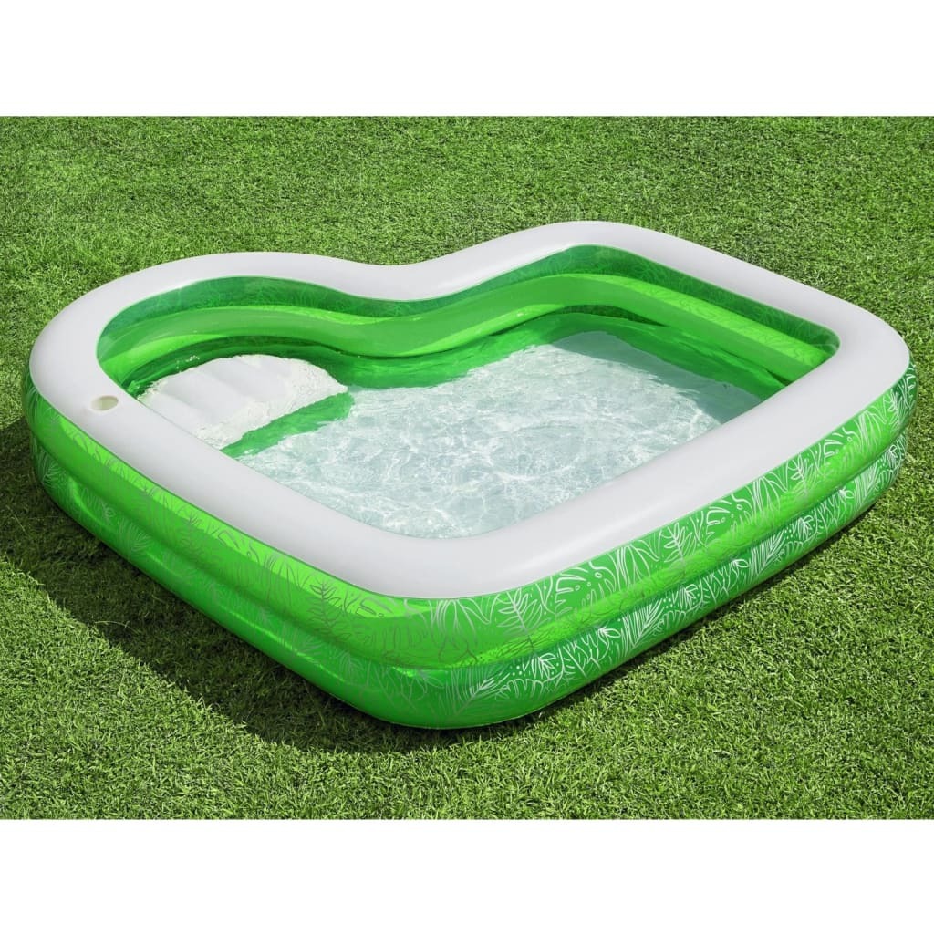 Bestway Rectangular Pool Tropical Paradise (Green, 231cm × 231cm × 51cm)