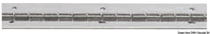 Hinge 2m rod VA steel, high gloss pol. 40 mm (38.998.02)