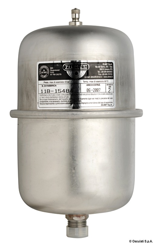 Serbatoio di compensazione della pressione per autoclave/riscaldatore d'acqua 1l