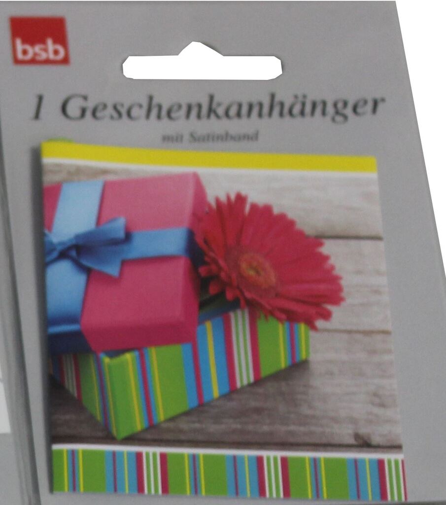 bsb Geschenkanhänger 1er "Geschenkbox" (6.0cm × 7.0cm)
