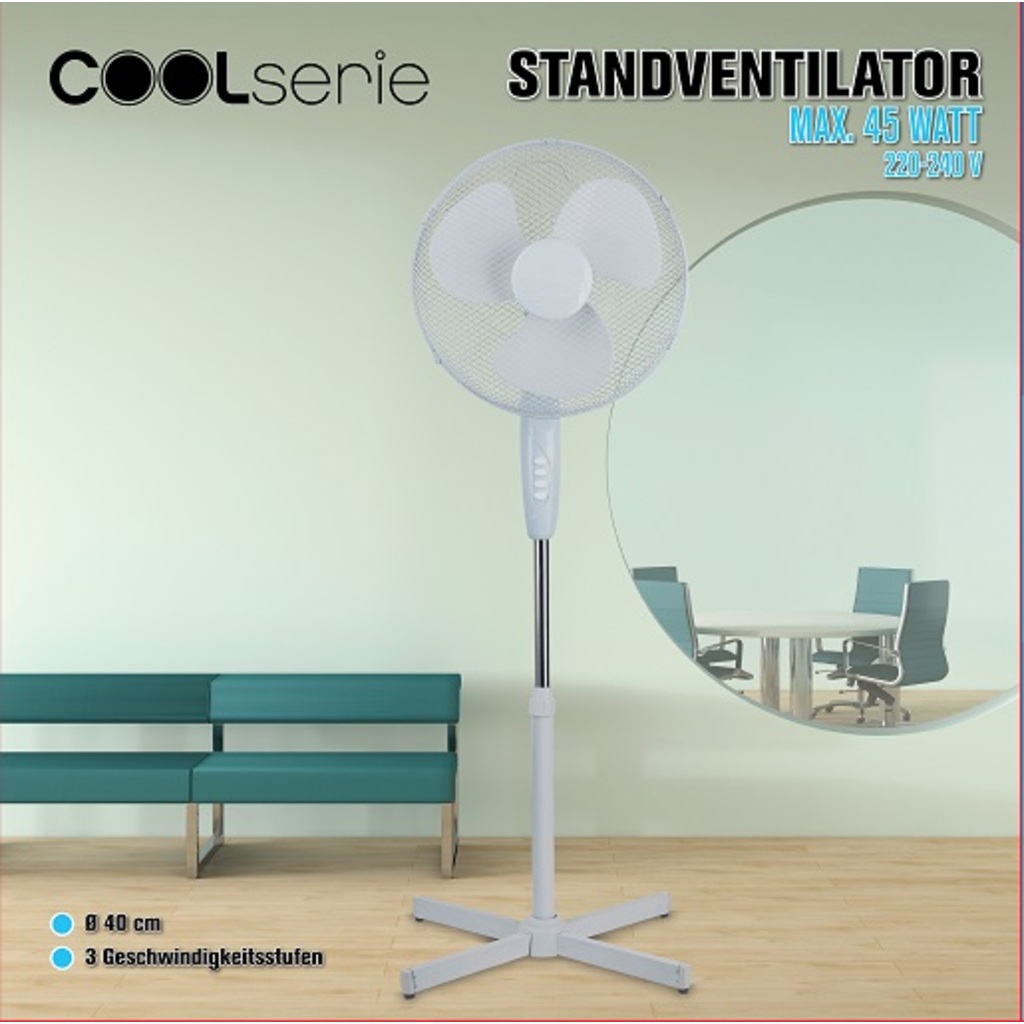 COOLserie Stand Ventilator  (weiss, ⌀40cm)