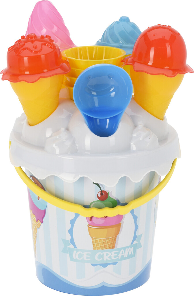 CHAMP Beach Bucket with Ice Moulds, 17 cm (assorted, 17cm × 17cm, 0.245kg)