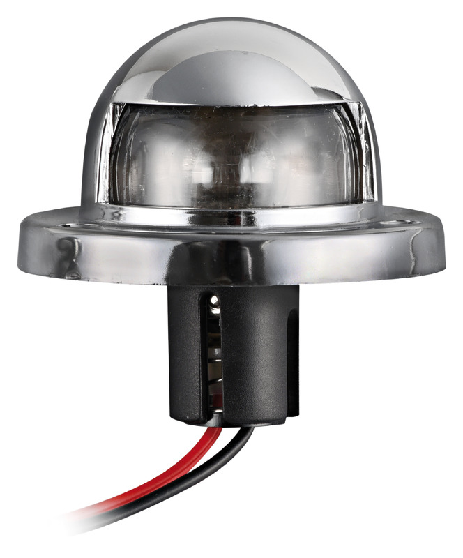 Navigation light in chrome-plated ABS, 112.5° green