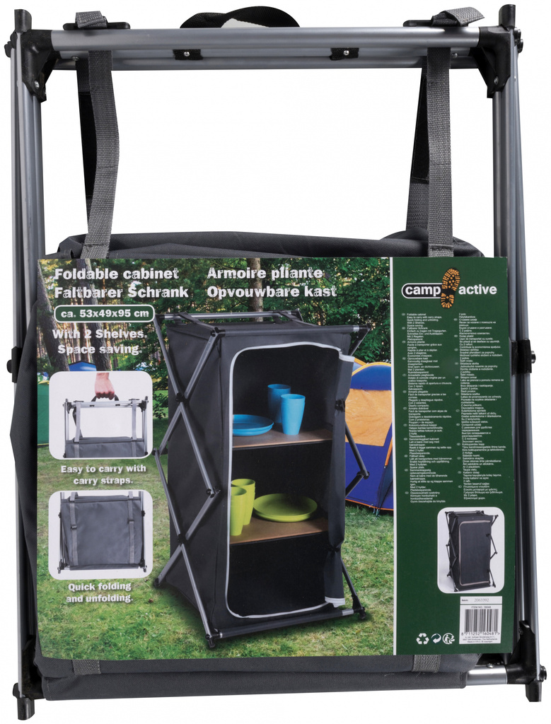 Armoire de camping CHAMP (anthracite, 95cm × 53cm × 49cm)