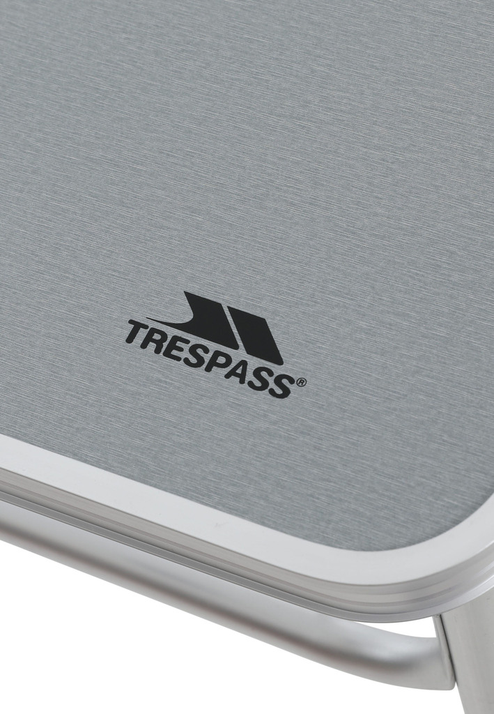 Trespass TRESTLES - Portable Camping Table (silver grey, 60cm × 45cm)