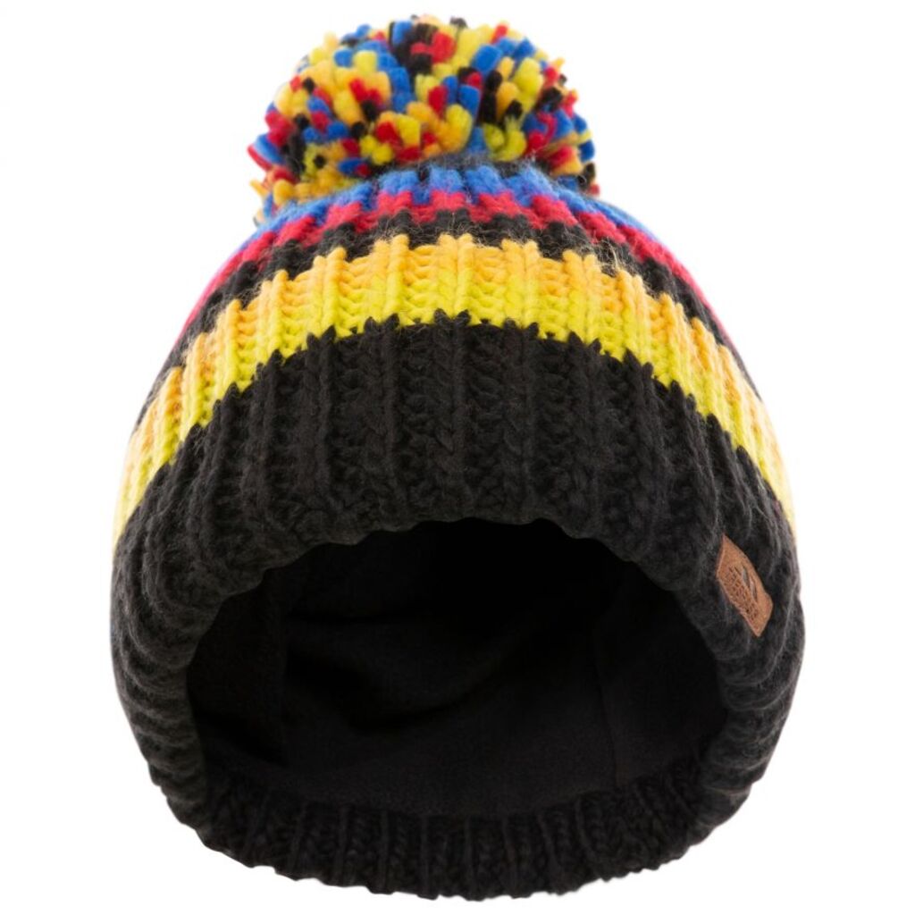 Trespass RHETT Kids Pom-pom Hat (black / multi, 8-10yrs)