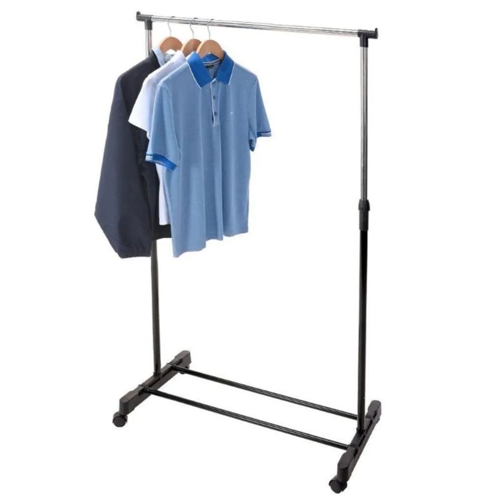 Storage solutions Rolling clothes rack, adjustable (80cm × 43cm × 160cm, 0.825kg)