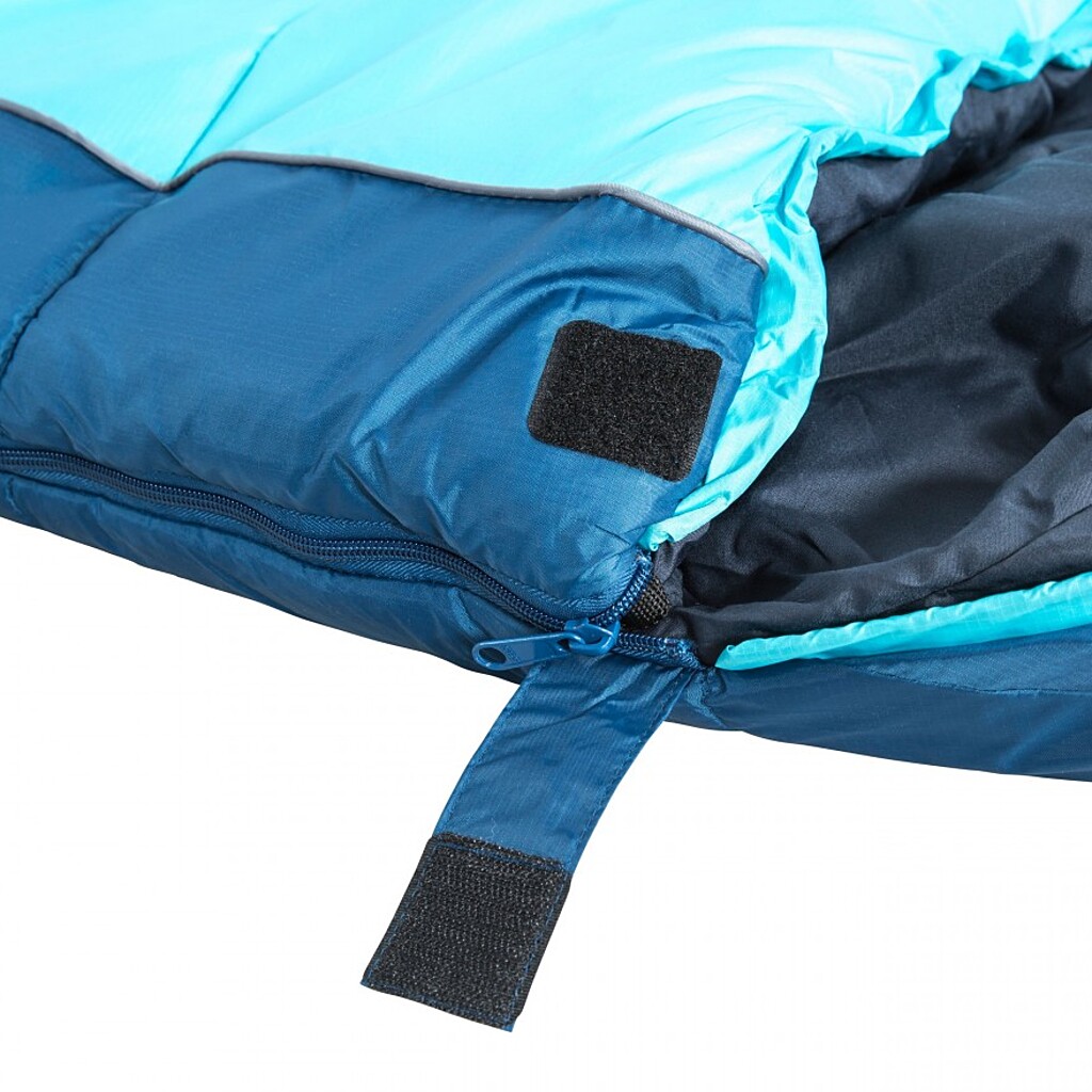 Trespass Echotec - Vier Jahreszeiten Schlafsack (blau, 230cm × 80cm × 55cm, 2.2kg)
