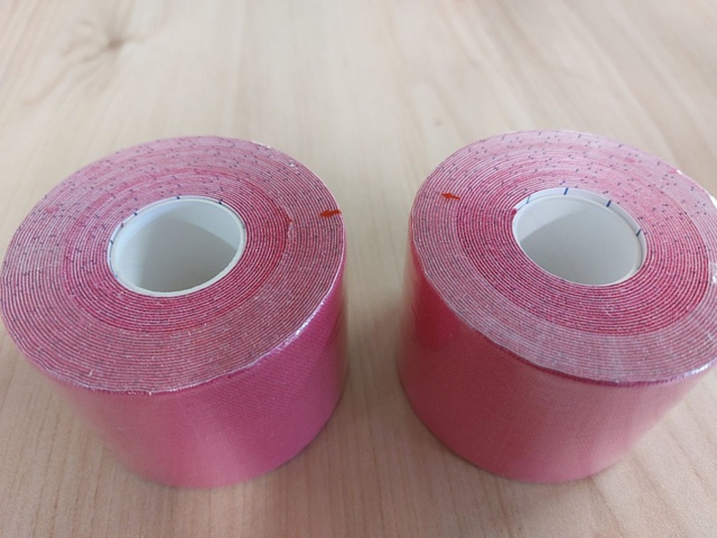 Pure2improve Tape kinésiologique (rose, 500cm × 5cm, 2 pcs)