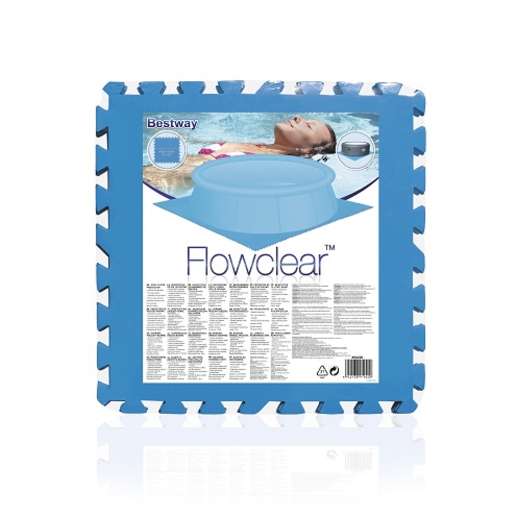 Bestway Poolmatten 9er Pack  (blau, 50cm × 50cm × 0.4cm)